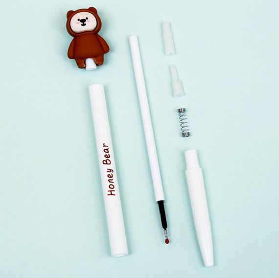 Набір ручок гелевих Bookopt 0.5 мм BP5006 Honey Bear (4шт) | Зображення 5