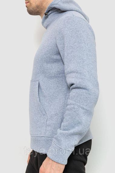 Худі чоловіче на флісі з капюшоном, колір світло-сірий, розмір XXL FA_008409 | Зображення 2