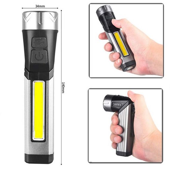 Світлодіодний ліхтарик Акумуляторний ліхтар Police, Ручний ліхтар cob, Потужний універсальний ліхтарик SO-76 | Зображення 5