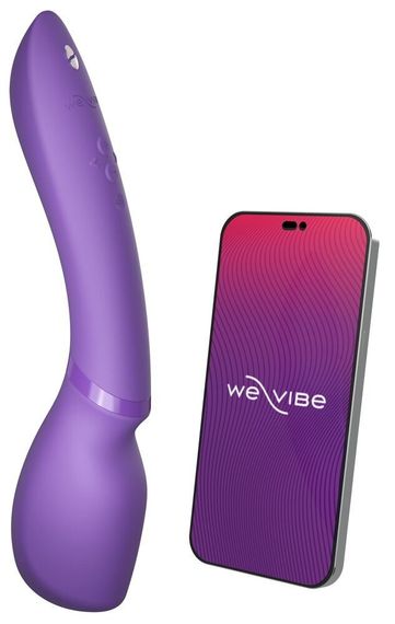 Смарт-вібромасажер We-Vibe Wand 2 Purple, дуже потужний, функція Smart Silence | Зображення 4