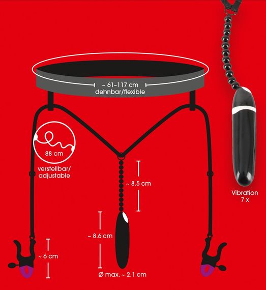 Зажимы для клитора - Bad Kitty Spreader String with sexstyle | Зображення 5