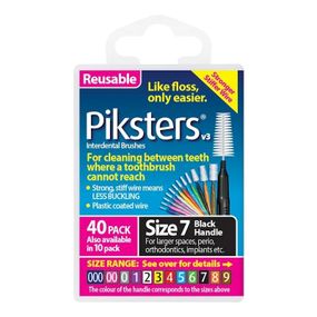 Міжзубні йоржики Piksters, № 7 (діаметр 2.1 мм) чорні, 40 шт