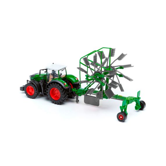 Машинка модель Трактор Fendt 1050 Vario c роторними валковими граблями 10cm