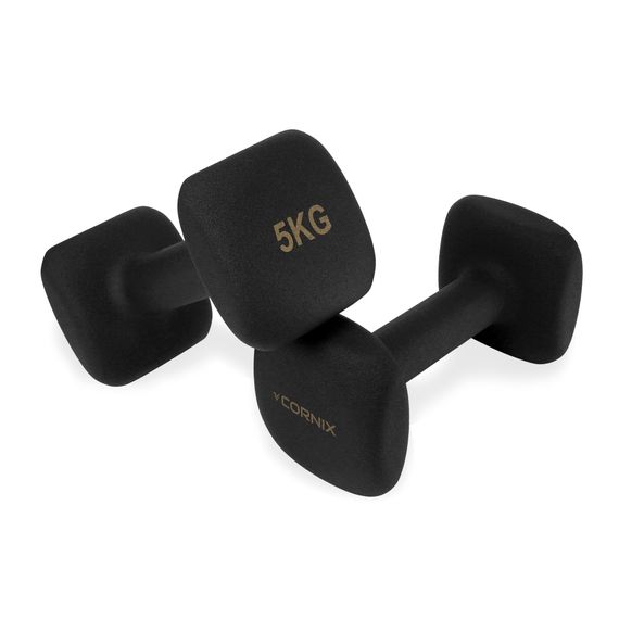 Гантелі вінілові Cornix Square 2 x 5 кг XR-0410 Black | Зображення 8