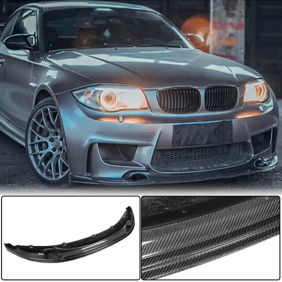 Накладка на передній бампер Lip V2 (для 1M E82, Карбон) для BMW 1 серія E81/82/87/88 2004-2011 рр