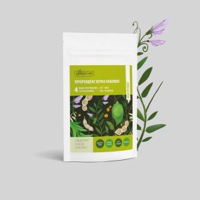 Пророщені зерна бобових 150гр. Зерна нуту, машу, сої та чечевиці.