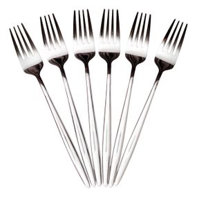 Набір столових виделок 6 штук виделки кухонні з нержавіючої сталі 21 (см) Срібло HP-8-28