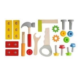 Набор инструментов деревянных 9 элементов в деревянном ящике C 61678