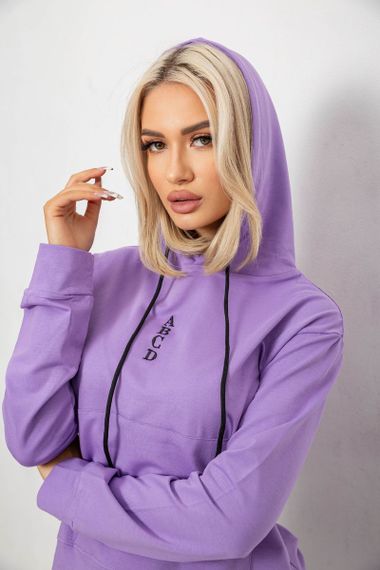 Спортивний костюм жіночий двонитка, колір бузковий, 214R1419-001 | Зображення 4