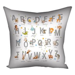 Подушка габардинова з принтом English alphabet 50x50 (5P_22S008)