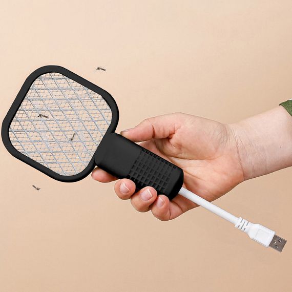 Электрический уничтожитель насекомых от USB, Черный / Лампа от комаров / Ловушка для комаров / Электрическая мухобойка | Зображення 3