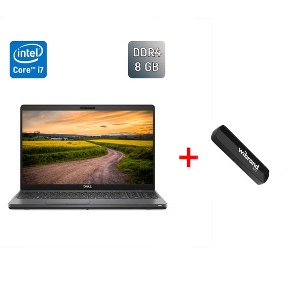 Ультрабук Б-клас Dell Latitude 5500 / 15.6" (1920x1080) IPS / Intel Core i7-8665U (4 (8) ядра по 1.9 - 4.8 GHz) / 8 GB DDR4 / 256 GB SSD / Intel UHD Graphics / USB Type-C / Windows 10 б/в + Подарунок Флеш-накопичувач USB 32 ГБ