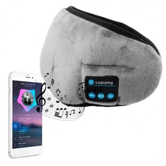 Маска для сна MUSIC GOGGLES A183 с гарнитурой Bluetooth, Серый / Маска на глаза для сна / Повязка на глаза для сна | Зображення 6
