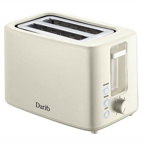 Тостер для кухни бытовой DARIO DT1007 750 Вт, Тостер электрический на 2 гренки, YC-254 Маленький тостер