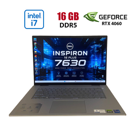 Ігровий ноутбук Dell Inspiron 7630 / 16" (2560x1600) IPS / Intel Core i7-13700HX (16 (24) ядер по 2.1 - 5.0 GHz) / 16 GB DDR5 / 512 GB SSD / nVidia GeForce RTX 4060, 8 GB GDDR6, 128-bit / WebCam б/в