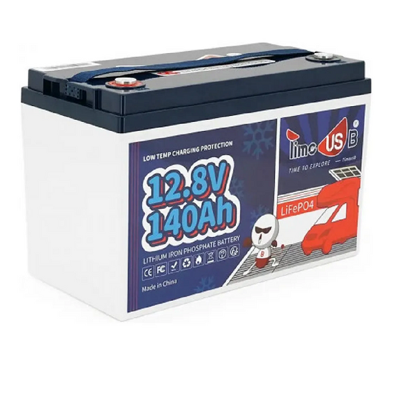 Акумуляторна батарея LiFePO4 Timeusb 12.8V 140Ah BLUETOOTH, 1792Wh, BMS 50A, 330*172*216мм