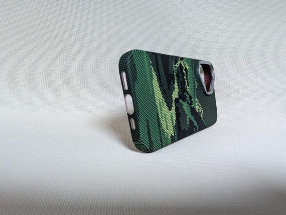 Чехол для iPhone 16 / Айфон 16, LUXO Life Carbon, ультратонкий, MagSafe, зеленый | Зображення 5