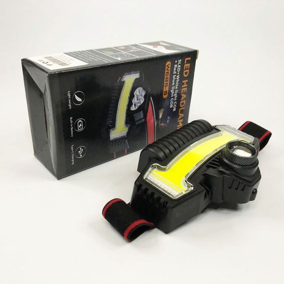 Налобний ліхтарик Bailong BL-W685-LTS+COB+RGB, 5 режимів, водостійкий, ударостійкий, USB WX-988 кабель Type-c | Зображення 8