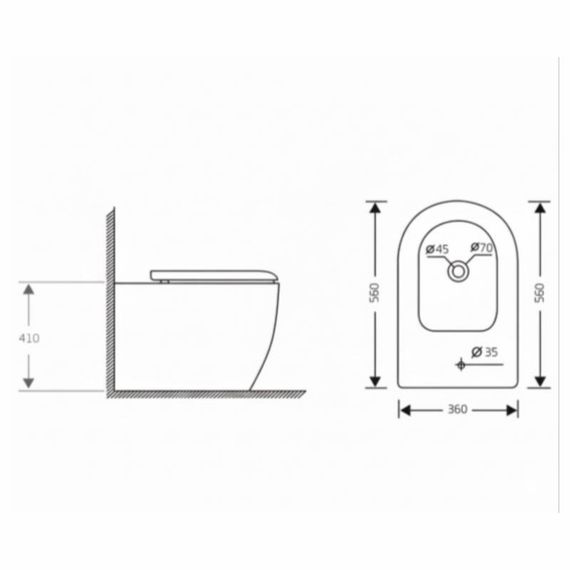 Биде напольное Qtap Jay 560х360х410 мм, White QT07443375W | Зображення 1