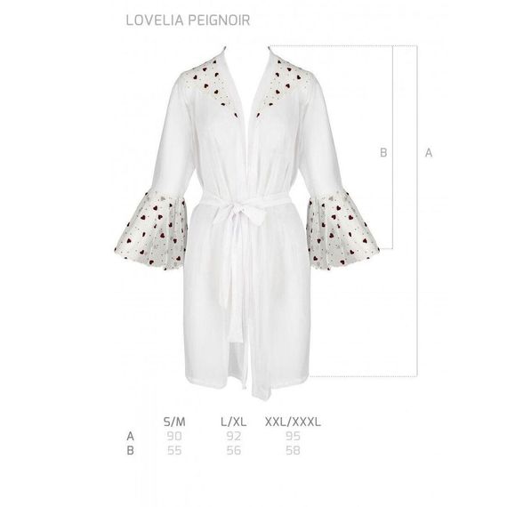 Повітряний пеньюар Passion LOVELIA PEIGNOIR L/XL, white Sex Aura | Зображення 5