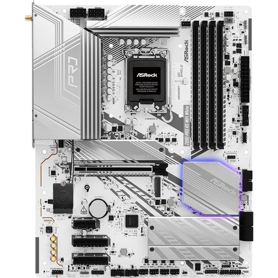 AsRock Z890 PRO RS WIFI WHITE (1851/Z890, 4*DDR5, PCIex16, HDMI/DP/TB4, 4xSATA, 4xM.2, 2.5Glan, 7.1c | Зображення 2