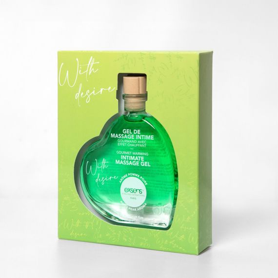 Масажний гель EXSENS With Desire Apple Pear 50 мл, розігрівальний, без цукру, їстівний | Зображення 1