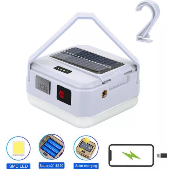 Фонарь кемпинговый DP-K7-100 солнечная панель Power Bank VT-83