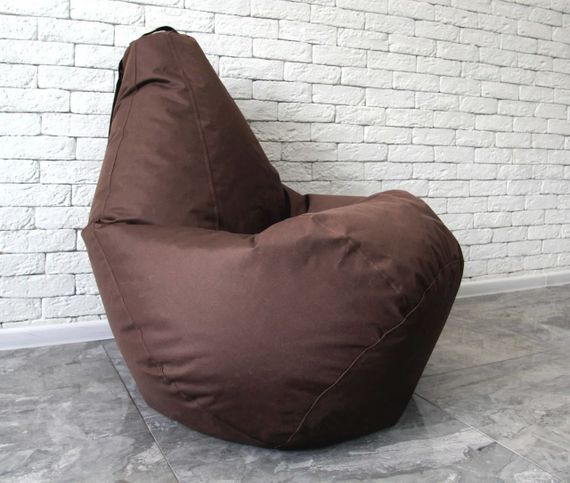 Крісло-мішок  Оксфорд Brown ( коричневий колір), пуф,безкаркасне крісло груша 100*140 | Зображення 1