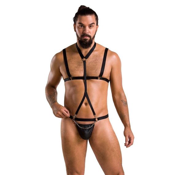 Комплект чоловічої білизни зі стреп Passion Set Andrew XXL/XXXL, стринги, шлейки | Зображення 2