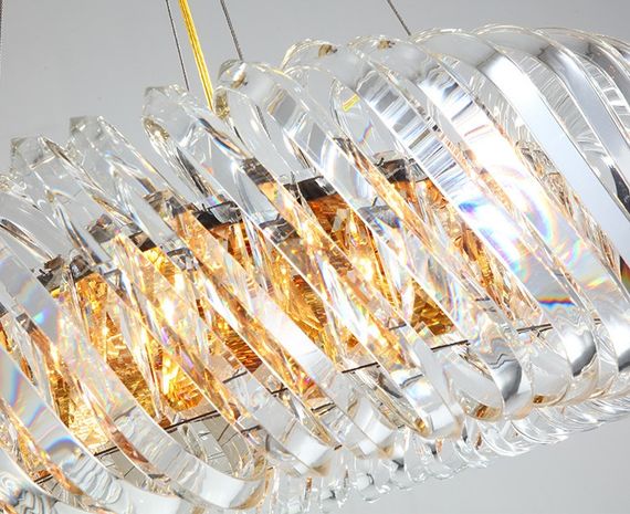 Люстра підвісна на 8 лампочок 26408 Золото 30-130х40х90 см. | Зображення 2