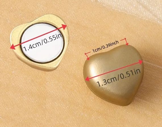 Застібка магнітна Серце Магнітний затискач  для штанів  ,одягу | Зображення 3