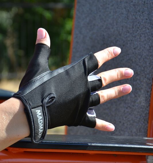 Рукавички для фітнесу MadMax MFG-251 Rainbow Grey L | Зображення 5