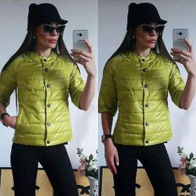 Куртка демі рукав 3/4, арт.203, колір салатовий