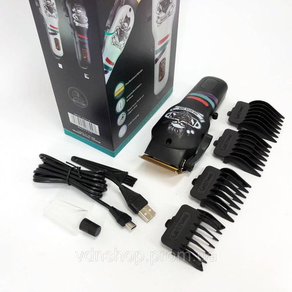 Профессиональная машинка для стрижки волос с насадками VGR, Профессиональный триммер с набором насадок KP-63 | Зображення 7