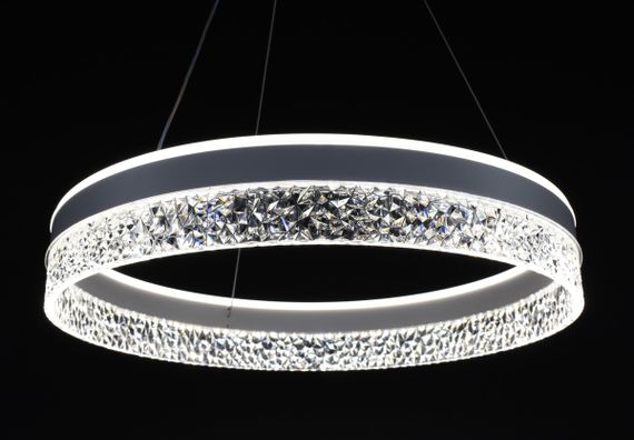 Люстра світлодіодна підвісна LED світильник для квартири на стелю лед 27437 Білий 25-140х50х50 см. | Зображення 8