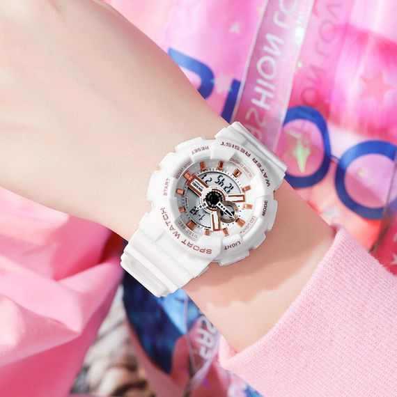 Жіночий годинник Skmei 1834WT White-Gold | Зображення 2