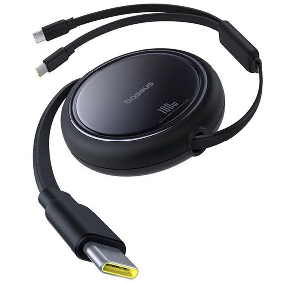 Дата кабель Baseus Bright Mirror Series Type-C to Type-C/Type-C 100W (1m) (P10318602111) Cluster Black | Зображення 1