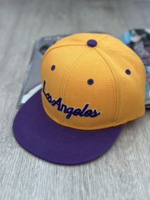 Кепка снепбек (Snapback) Лос-Анджелес (Los Angeles) Помаранчево-фіолетовий 56-61р (9109)