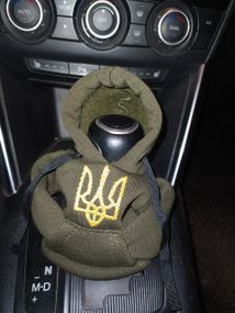 Чохол кофта Худі аксесуар на КПП  Car Hoodie тризуб хакі подарунок автомобілісту 10070