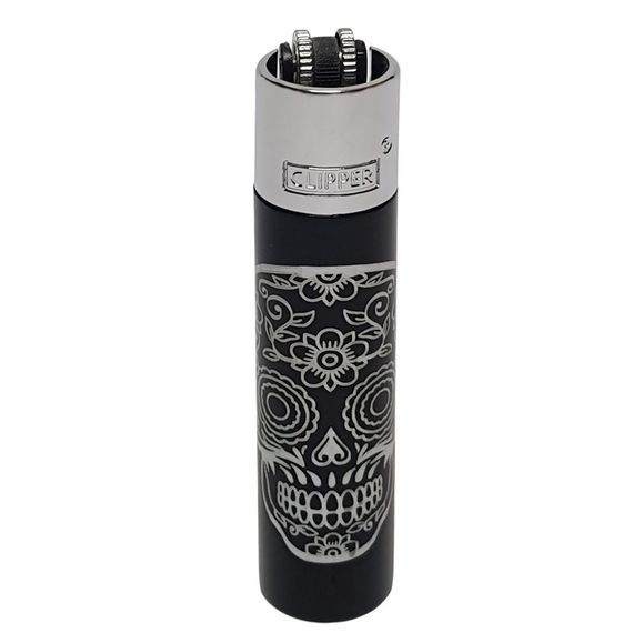 Газова Металева Запальничка Кліппер "Clipper Metal Mexican Skulls Silver" | Зображення 2