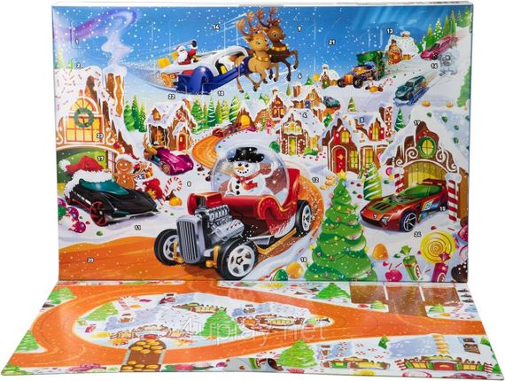 Адвент-календар Хот Вілс 2025 Оригінал Hot Wheels Advent Calendar Новорічний подарунковий набір машинок | Зображення 3