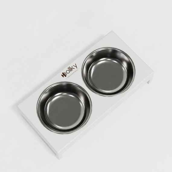 Миски на подставке для маленьких собак и котов Hollky Base XS (2 × 0,25 л) BXS-28145-WHWH | Зображення 5