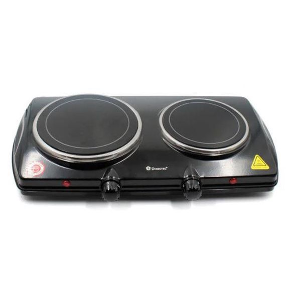 Электрическая настольная плита Domotec MS-5852 2 конфорки стеклокерамическая YT-655 1200 Вт