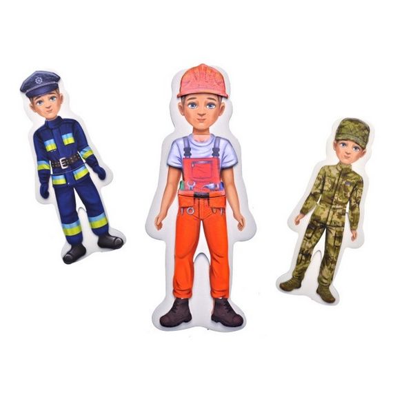 Детская магнитная игра "Профессии герои современности" QB600-004, 20 магнитов 7 профессий | Зображення 2