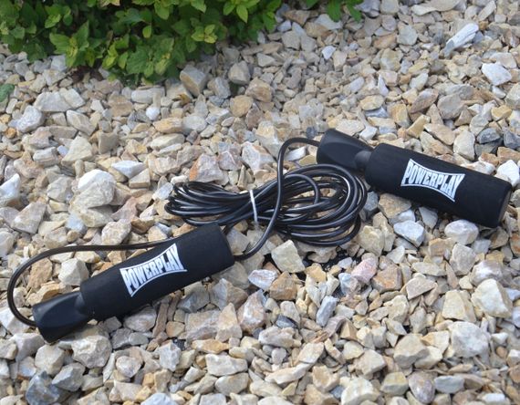 Скакалка швидкісна Паверплей 4211 X ROPE з обтяжувачами (120г*2) Чорна (3м.) | Зображення 1