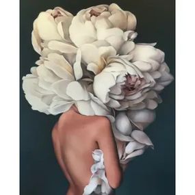 Алмазна мозаїка Дама з півоніями 40х50 см ColorArt SP111