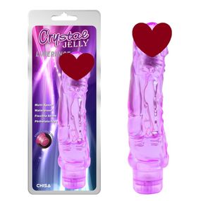 Вібромасажер Chisa Crystal Jelly Limerence з яскраво вираженою головкою, фіолетовий Sex Aura