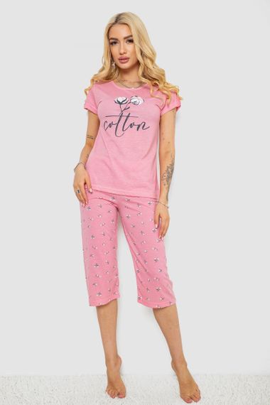 Пижама женская с принтом  -уценка, цвет розовый, 243R7060-U-4