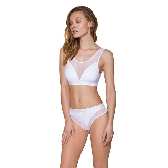 Трусики з прозорою вставкою Passion PS002 PANTIES white, size M | Зображення 1