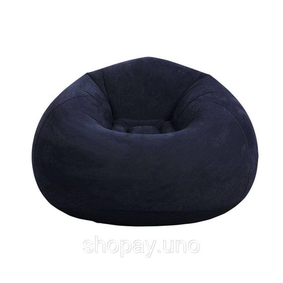 Надувное кресло-пуф Inflatable Sofa / Надувное кресло-мешок 110×110×85 см Темно-синий | Зображення 2